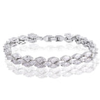 Silver Cubic Zirconia Eternity Bracelet For Women Bulk