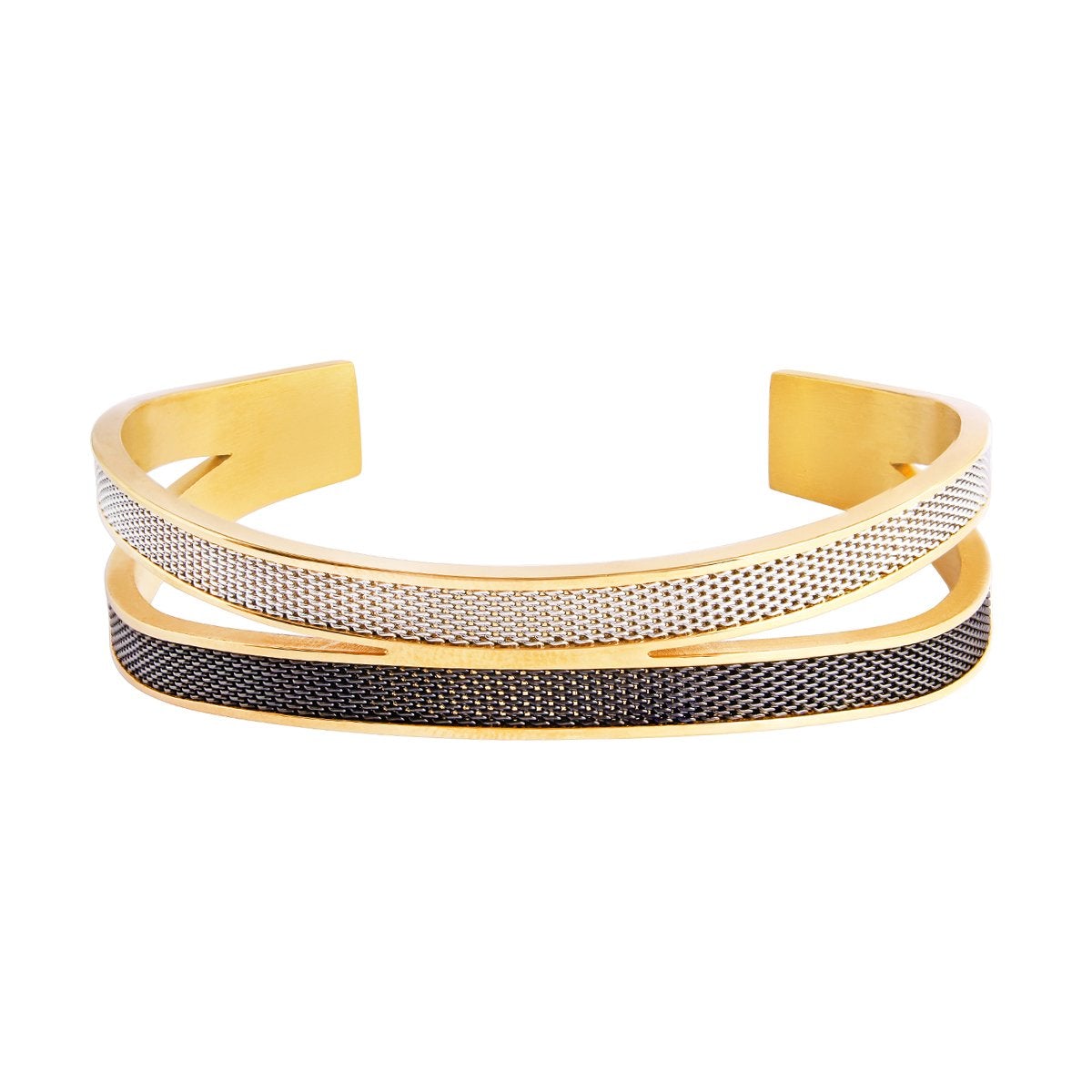 Black Silver Gold Stainless Steel Cuff Kada For Men Bulk