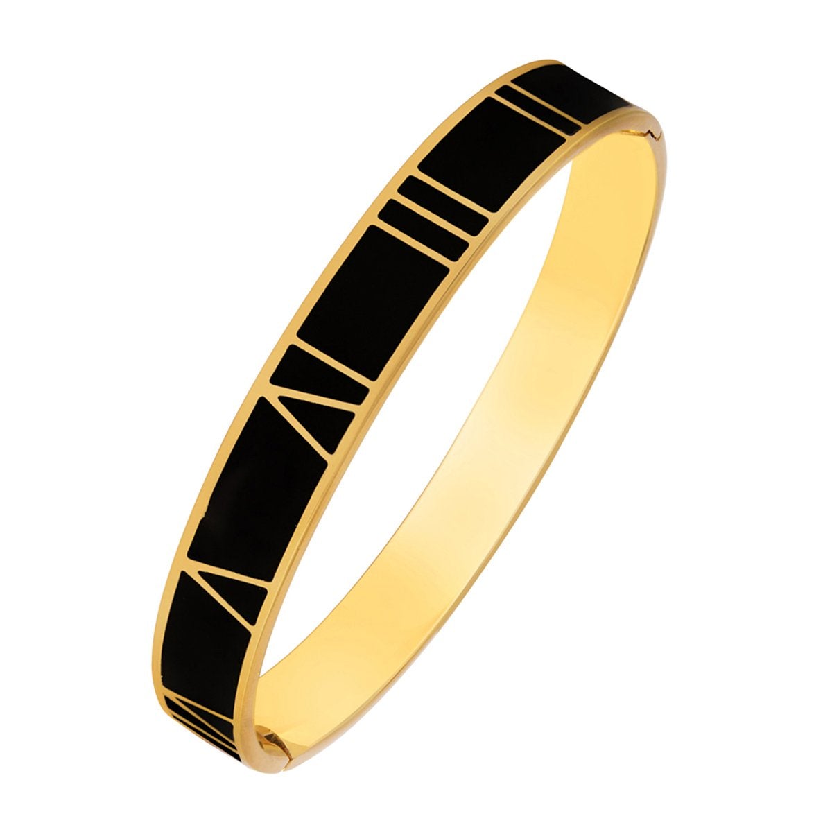 Gold Black Roman Stainless Steel Openable Kada For Men Bulk Secondary image