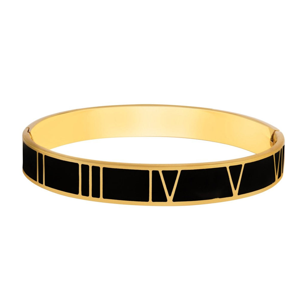 Gold Black Roman Stainless Steel Openable Kada For Men Bulk