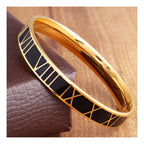 Gold Black Roman Stainless Steel Openable Kada For Men Bulk