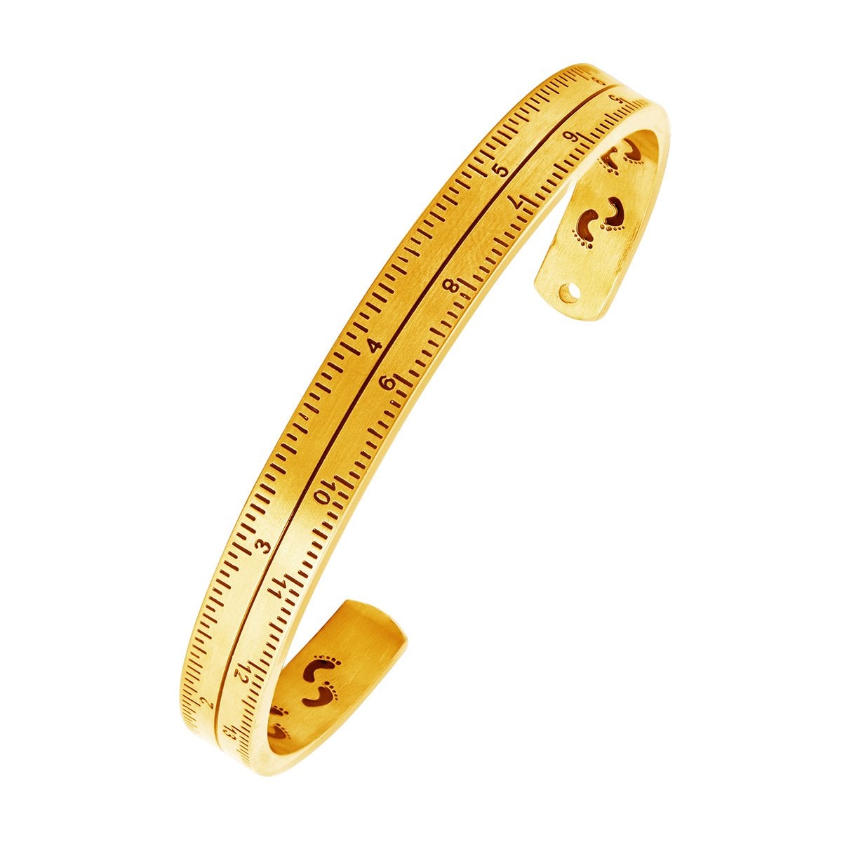 Measurement Scale 18K Gold Stainless Steel Bangle Cuff Kada Men Bulk