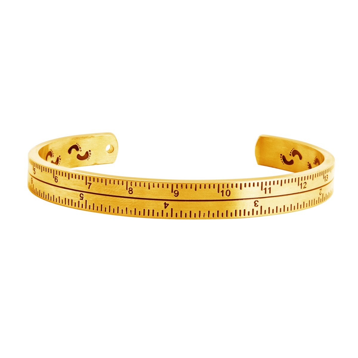 Measurement Scale 18K Gold Stainless Steel Bangle Cuff Kada Men Bulk