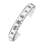 Measure Scale Silver Stainless Steel Bangle Cuff Kada Boys Men Bulk
