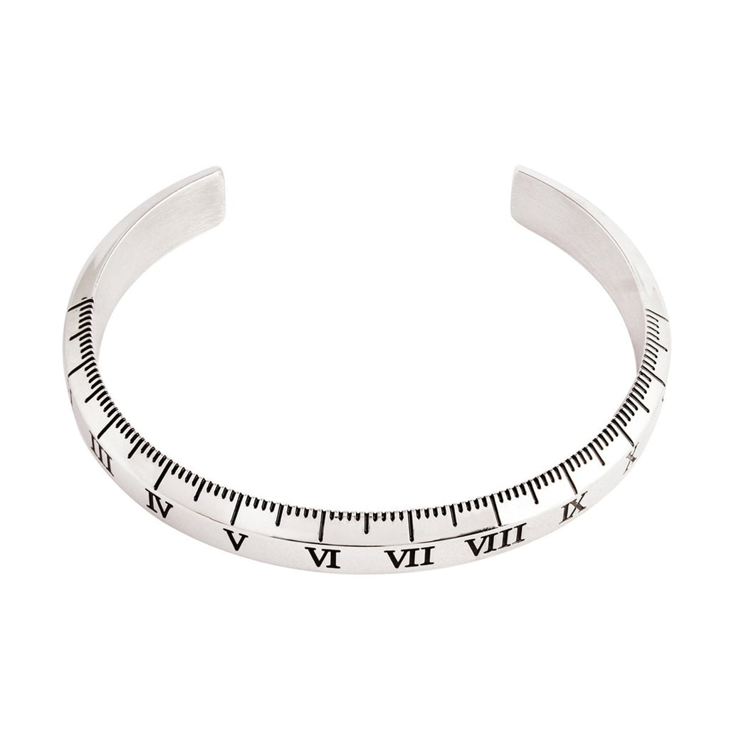 Measure Scale Silver Stainless Steel Bangle Cuff Kada Boys Men Bulk