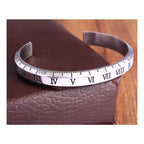 Measure Scale Silver Stainless Steel Bangle Cuff Kada Boys Men Bulk