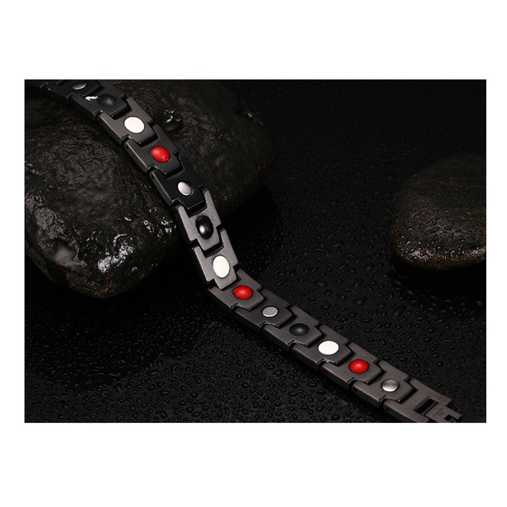 Titanium Black Gold Magnet Health Care Therapy Bio Energy Bracelet