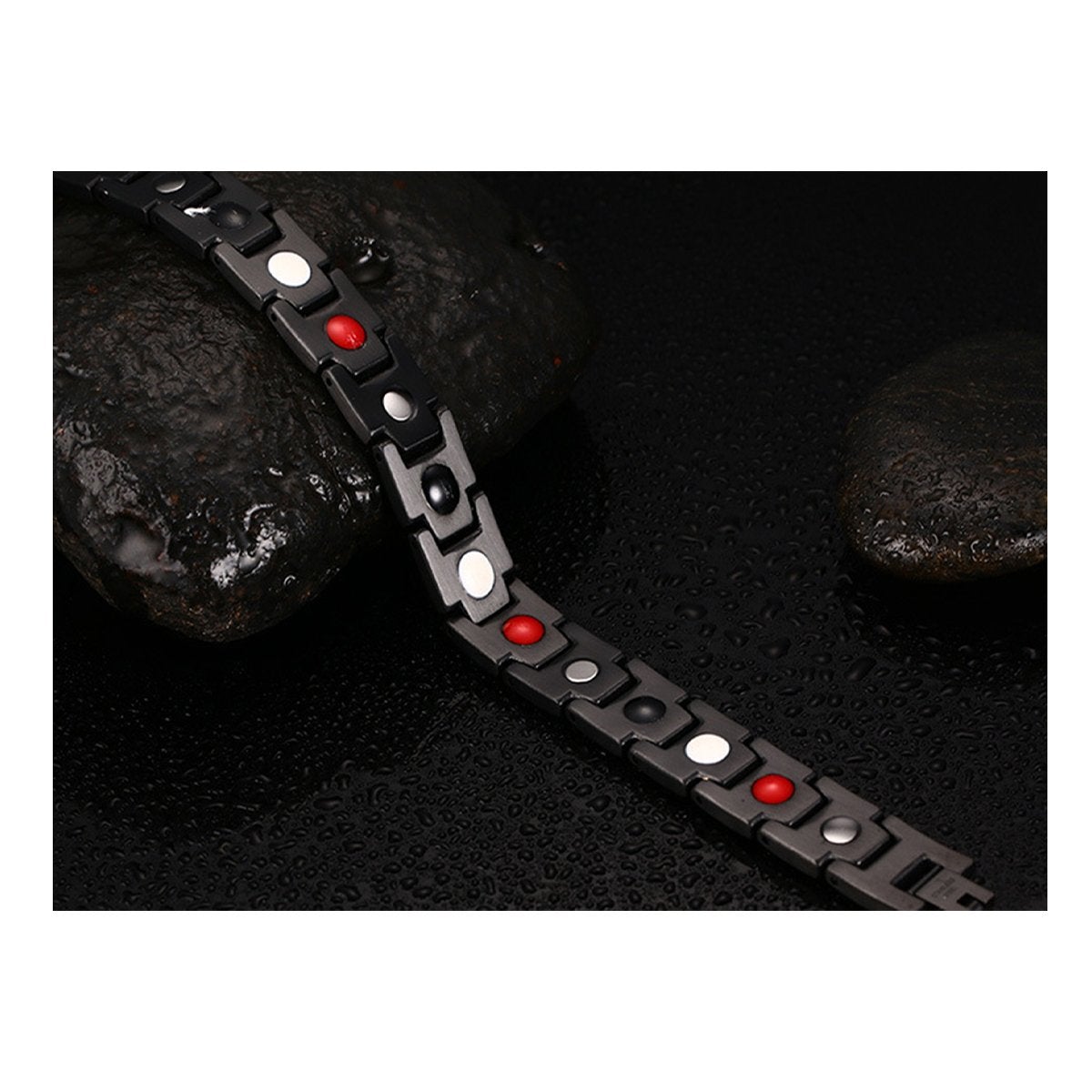 Titanium Black Gold Magnet Health Care Therapy Bio Energy Bracelet