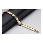 Silver Gold Stainless Steel Magnetic Therapy Health Energy Bracelet