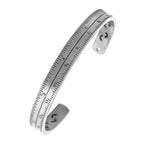 Printed Measure T Scale 316L Stainless Steel Bangle Cuff Kada Bulk