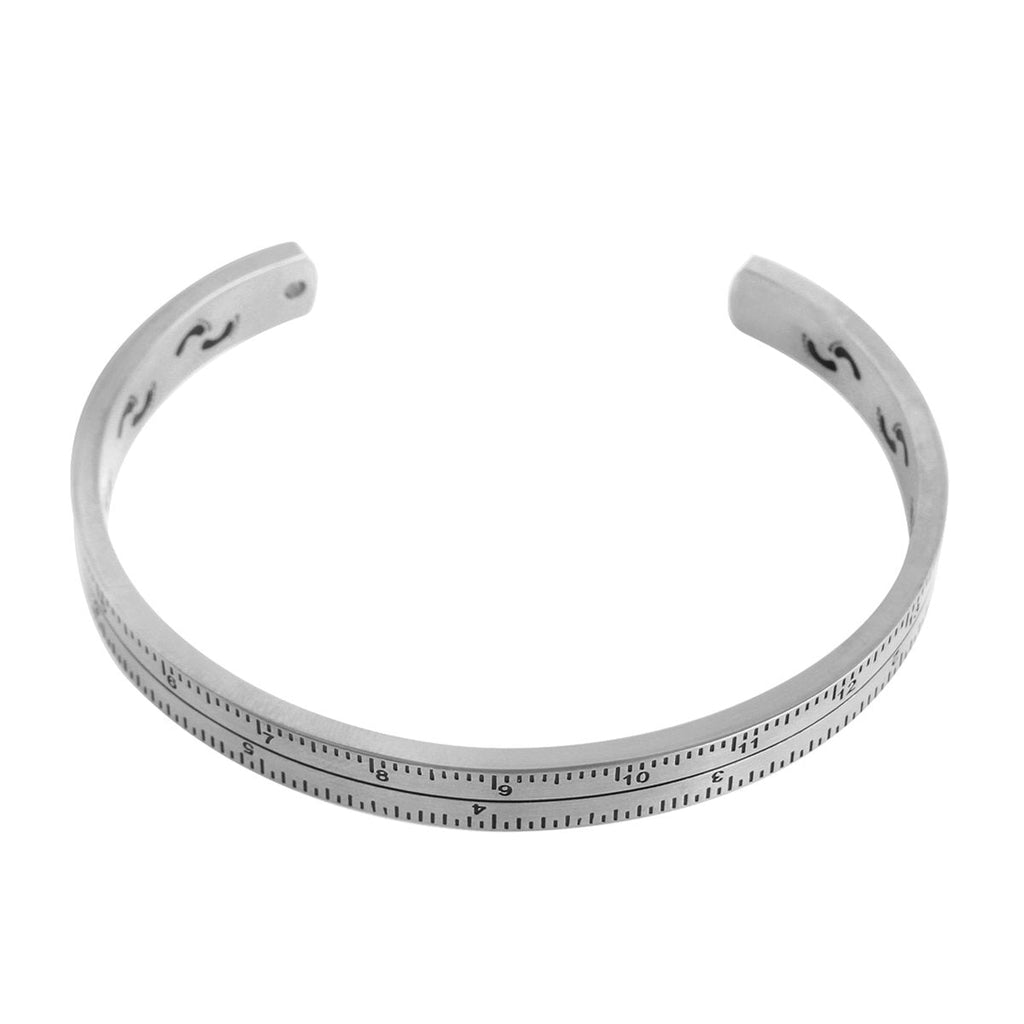 Printed Measure T Scale 316L Stainless Steel Bangle Cuff Kada Bulk