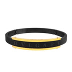 Black 18K Gold 316L Stainless Steel Openable Kada For Men Bulk