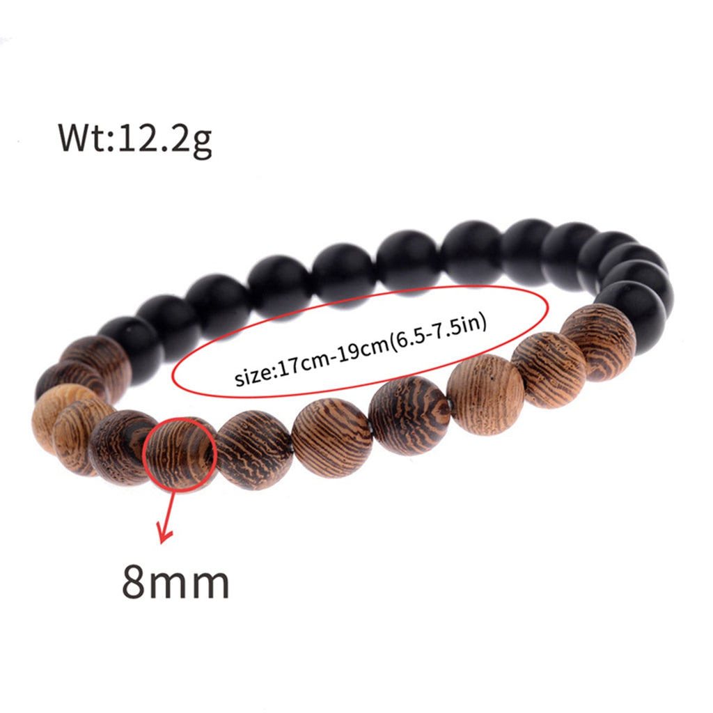 Reiki Distance Healing Wooden Onyx Beads Black Distance Bracelet Bulk