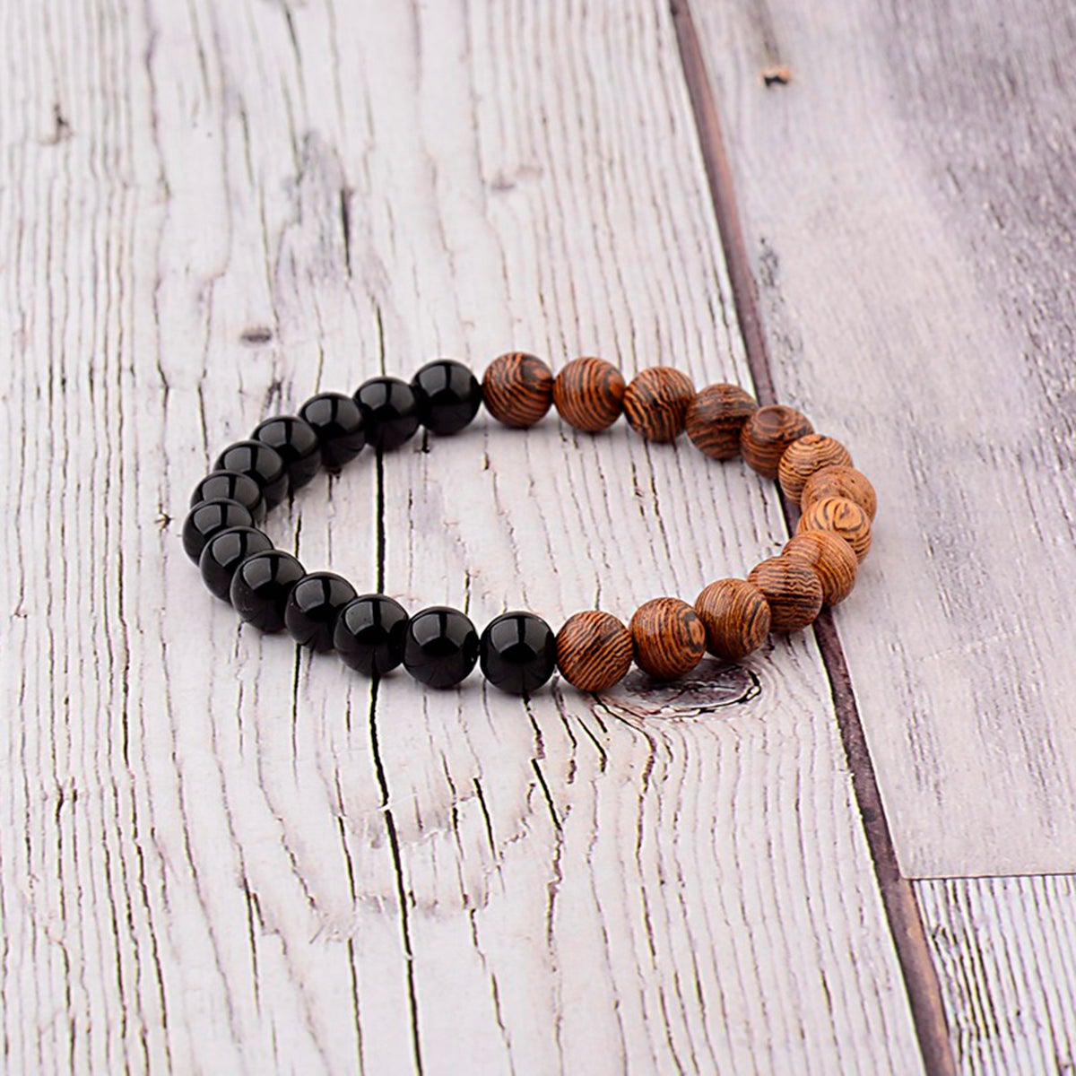 Reiki Distance Healing Wooden Onyx Beads Black Distance Bracelet Bulk