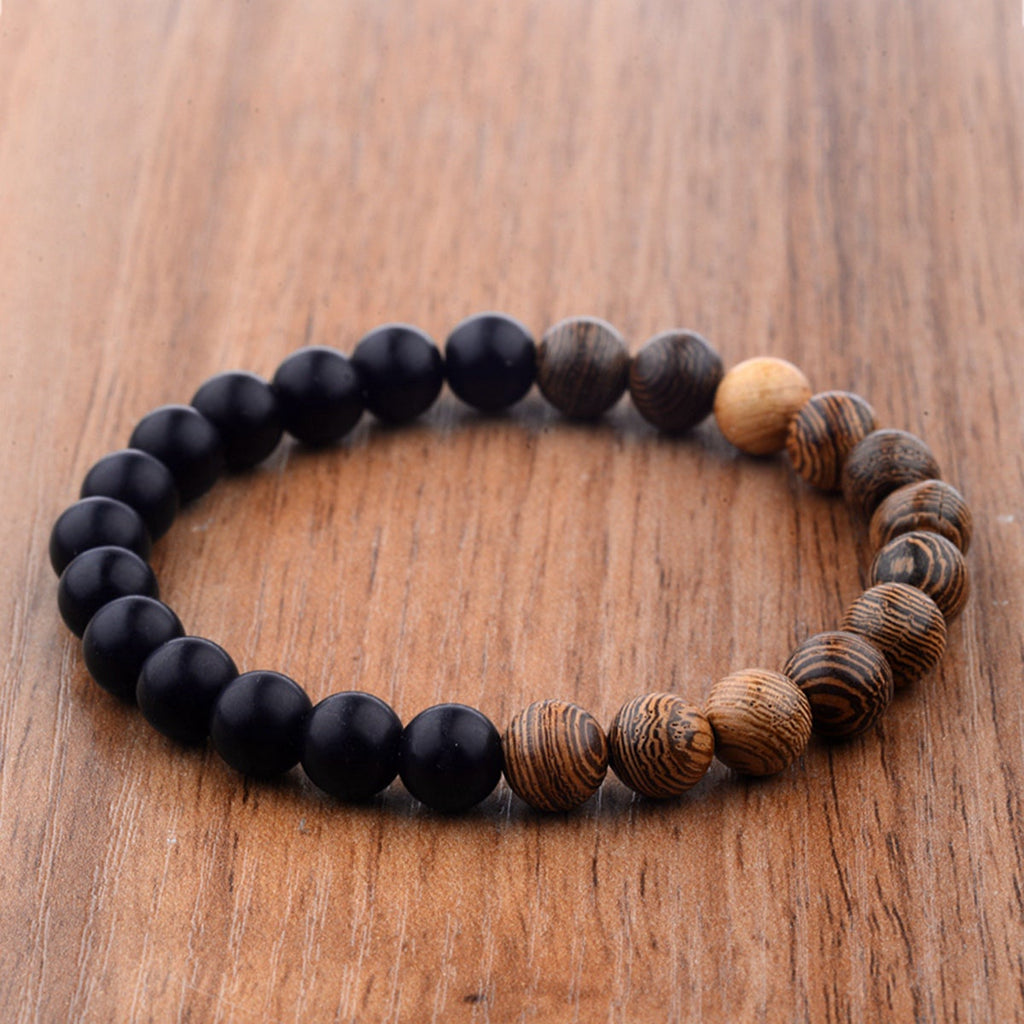 Reiki Distance Healing Wooden Onyx Beads Black Distance Bracelet Bulk