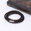 Rope Braided Crafted Black Leather Wrist Band Strand Bracelet Bulk