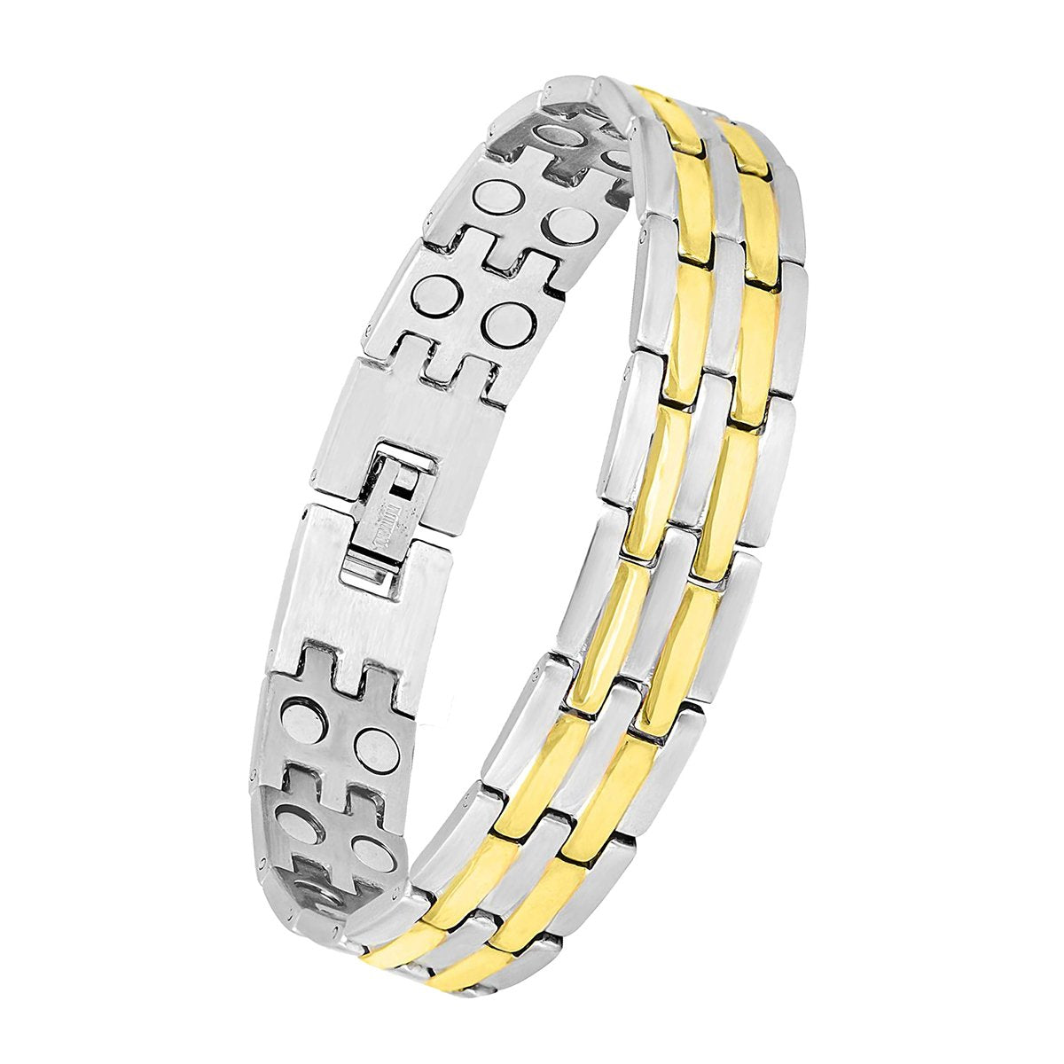 Gold Stainless Steel Magnet Health Care Therapy Bio Energy Bracelet Main image