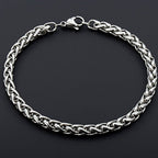 Stylish Wheat Silver 316L Stainless Steel Bracelet Men Women Bulk