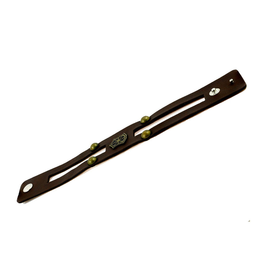 Stylish 100% Genuine Tan Brown Handcrafted Leather Multi-Strand Wrist Band Bracelet Boys Men