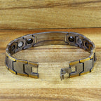 Silver Gold CZ Tungsten Ceramic Magnet Therapy Bracelet Bulk