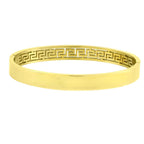 Daily Wear 18K Gold Stainless Steel Oval Bangle Bracelet Men Bulk