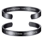 8Mm Stainless Steel Letter Engraved Silver Bangle Cuff Bulk