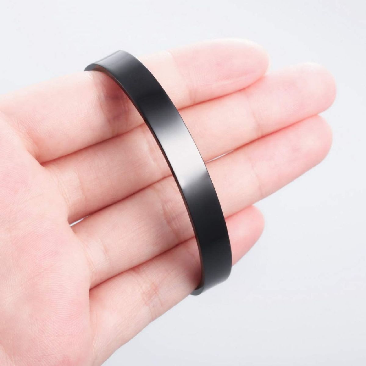 8Mm Stainless Steel Letter Engraved Silver Bangle Cuff Bulk