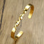 18K Gold Stainless Steel Open Cuff Kada Bangle Bracelet Men Bulk