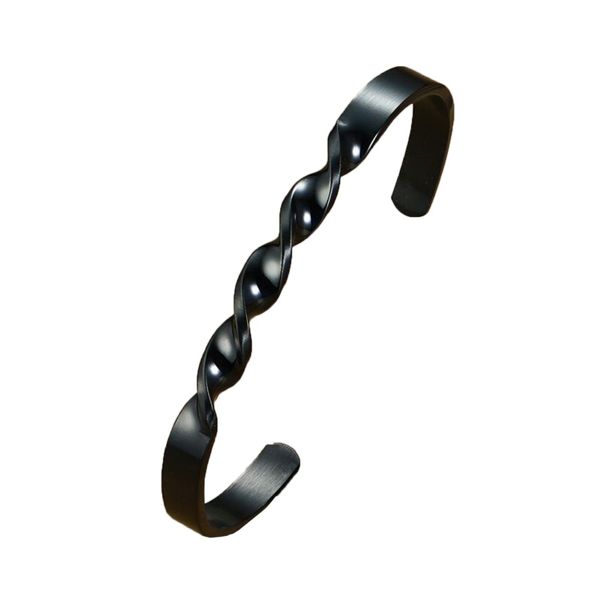 Daily Wear Slim Black Stainless Steel Cuff Kada Bangle Bracelet Bulk Secondary image