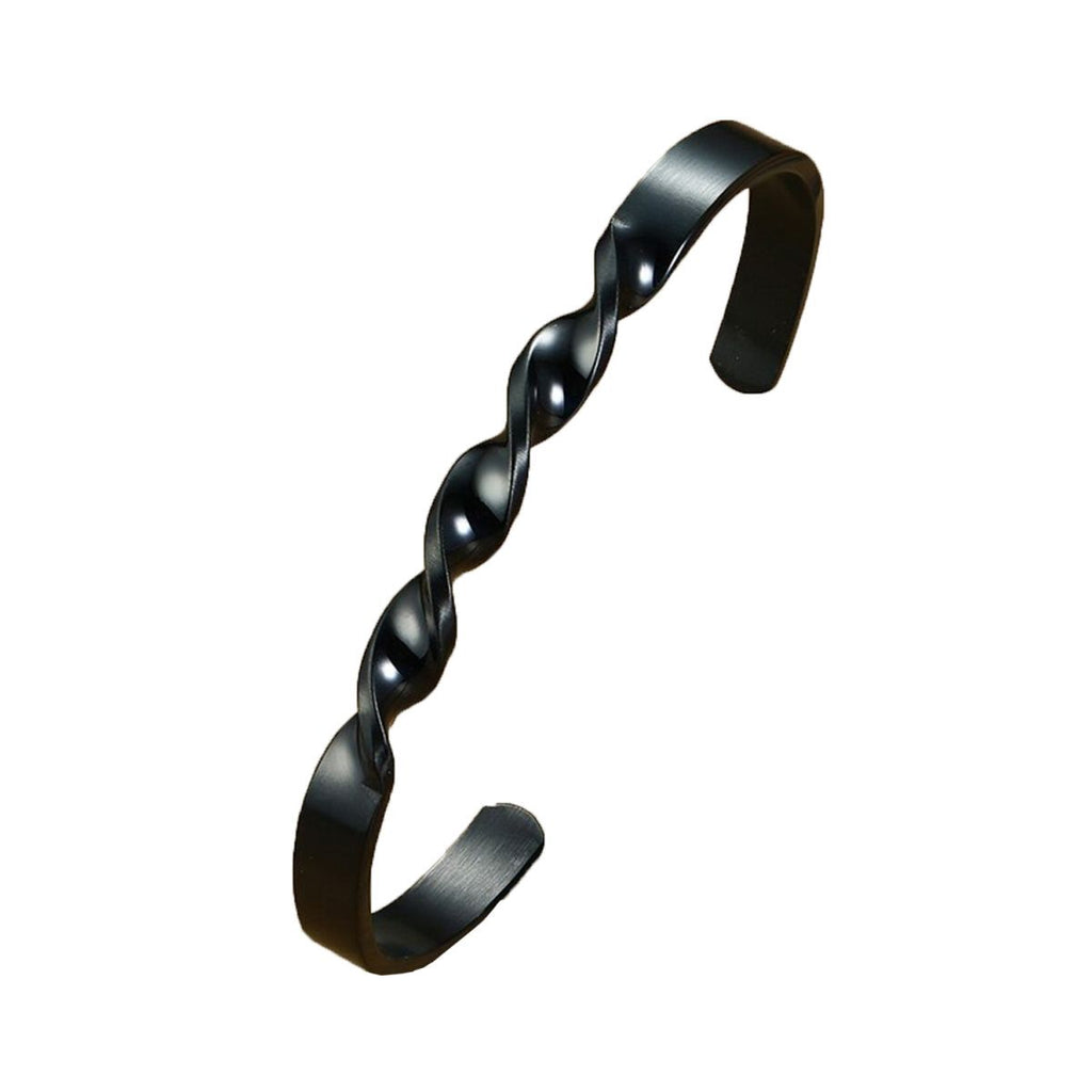 Daily Wear Slim Black Stainless Steel Cuff Kada Bangle Bracelet Bulk