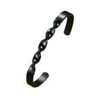 Daily Wear Slim Black Stainless Steel Cuff Kada Bangle Bracelet Bulk