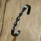 Daily Wear Slim Black Stainless Steel Cuff Kada Bangle Bracelet Bulk