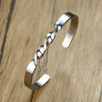 Slim Platinum Silver Stainless Steel Cuff Kada Bangle Bracelet Bulk