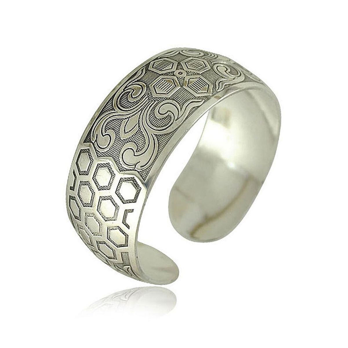 Oxidised Afghani Boho German Silver Cuff Bracelet For Women Bulk