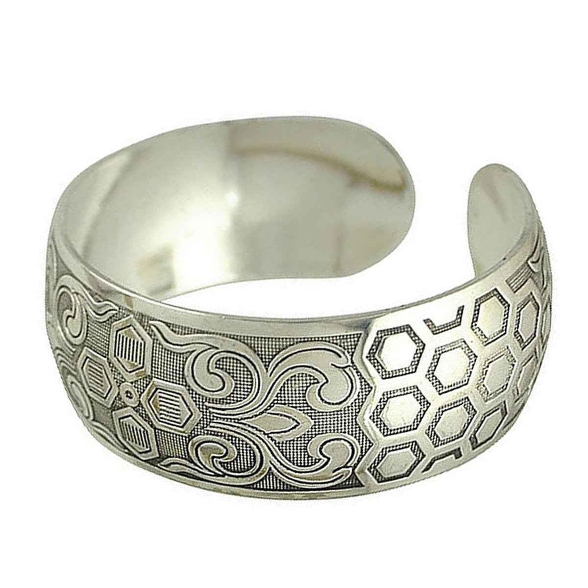 Oxidised Afghani Boho German Silver Cuff Bracelet For Women Bulk Secondary image