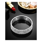 Five Line Austrian Rhinestone Crystal Stretch Elastic Bracelet Bulk
