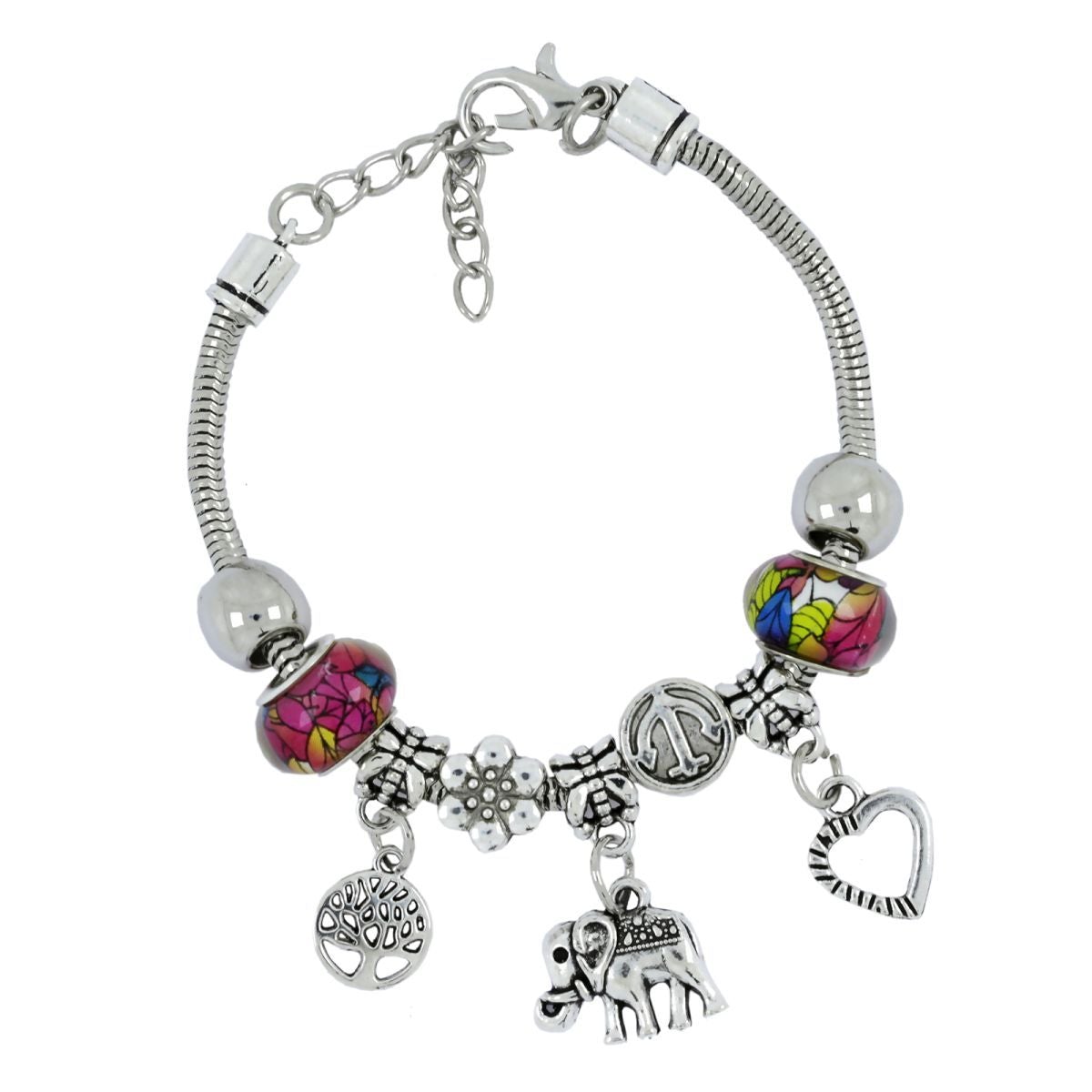 Trendy Stylish Chams Pandora Flower Star Pink Blue Bracelet Women Secondary image