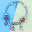 Trendy Stylish Chams Pandora Flower Star Pink Blue Bracelet Women
