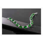 Tennis Emerald Green Cubic Zirconia American Diamond Bracelet Bulk