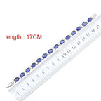 Tennis Blue Sapphire Cubic Zirconia American Diamond Bracelet Bulk