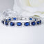 Tennis Blue Sapphire Cubic Zirconia American Diamond Bracelet Bulk