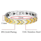 Stainless Steel Health Care Magnet Therapy Bio Energy Bracelets Bulk