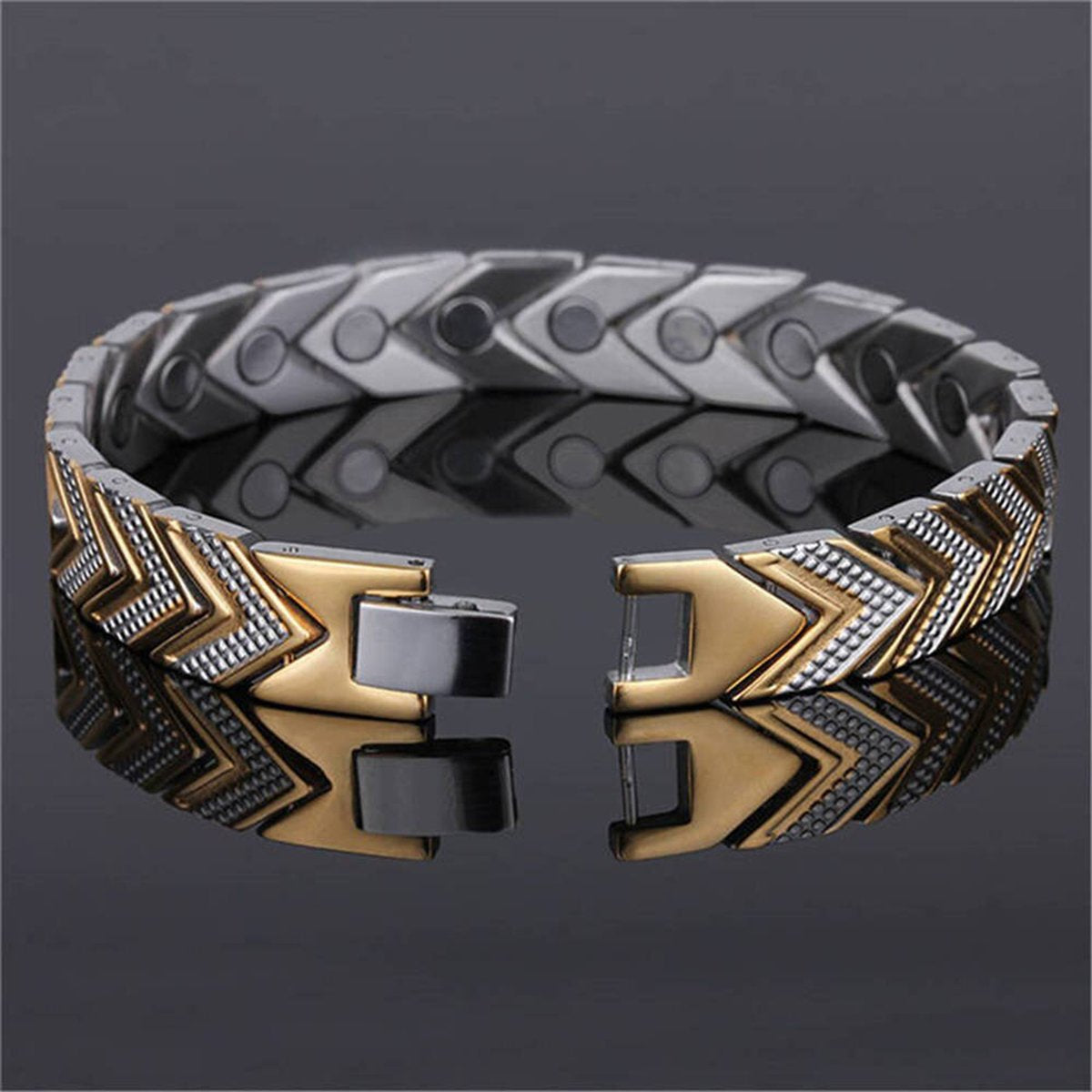 Stainless Steel Health Care Magnet Therapy Bio Energy Bracelets Bulk