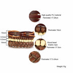 Stackable Strand Brown Tibetan Bead Leather Wrist Band Bracelet Bulk