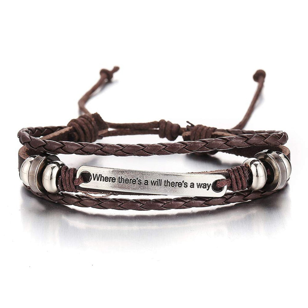 Layer Strand Beaded Braided Leather Wrist Band Wrap A Bracelet Bulk