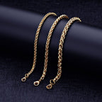 Spiga Franco 22K Gold 316L Stainless Steel Smooth Bracelet Bulk