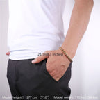 Spiga Franco 22K Gold 316L Stainless Steel Smooth Bracelet Bulk