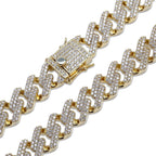 Curb Cuban Hip Hop Iced Out Links Gold Rhinestone Bracelet Men Bulk