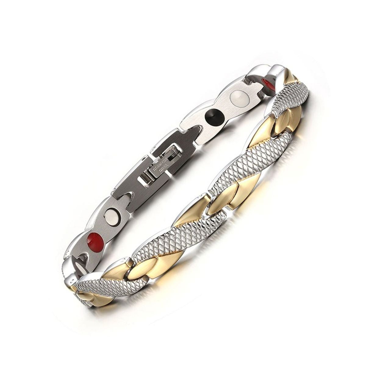 Gold Silver Stainless Steel Magnet Health Therapy Bio Energy Bracelet Main image