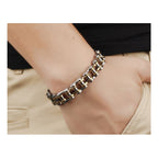 Biker Motorcycle Chain Gold Silver Heavy Stainless Steel Bracelet Bulk